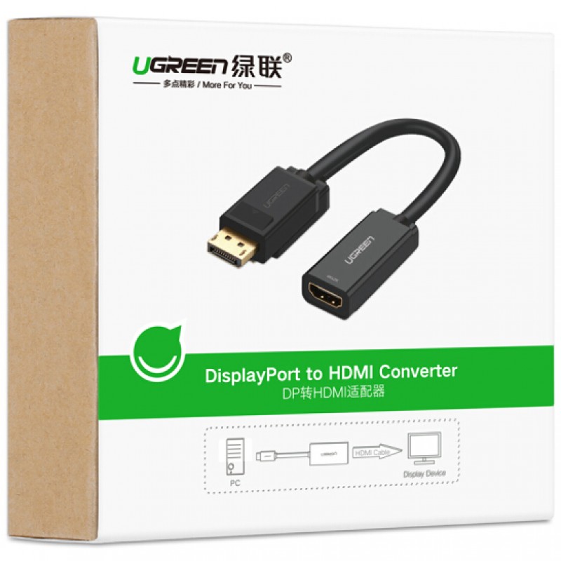 Caáp chuyển đổi Displayport to HDMI Ugreen 40363, độ phân giải 4K*2K